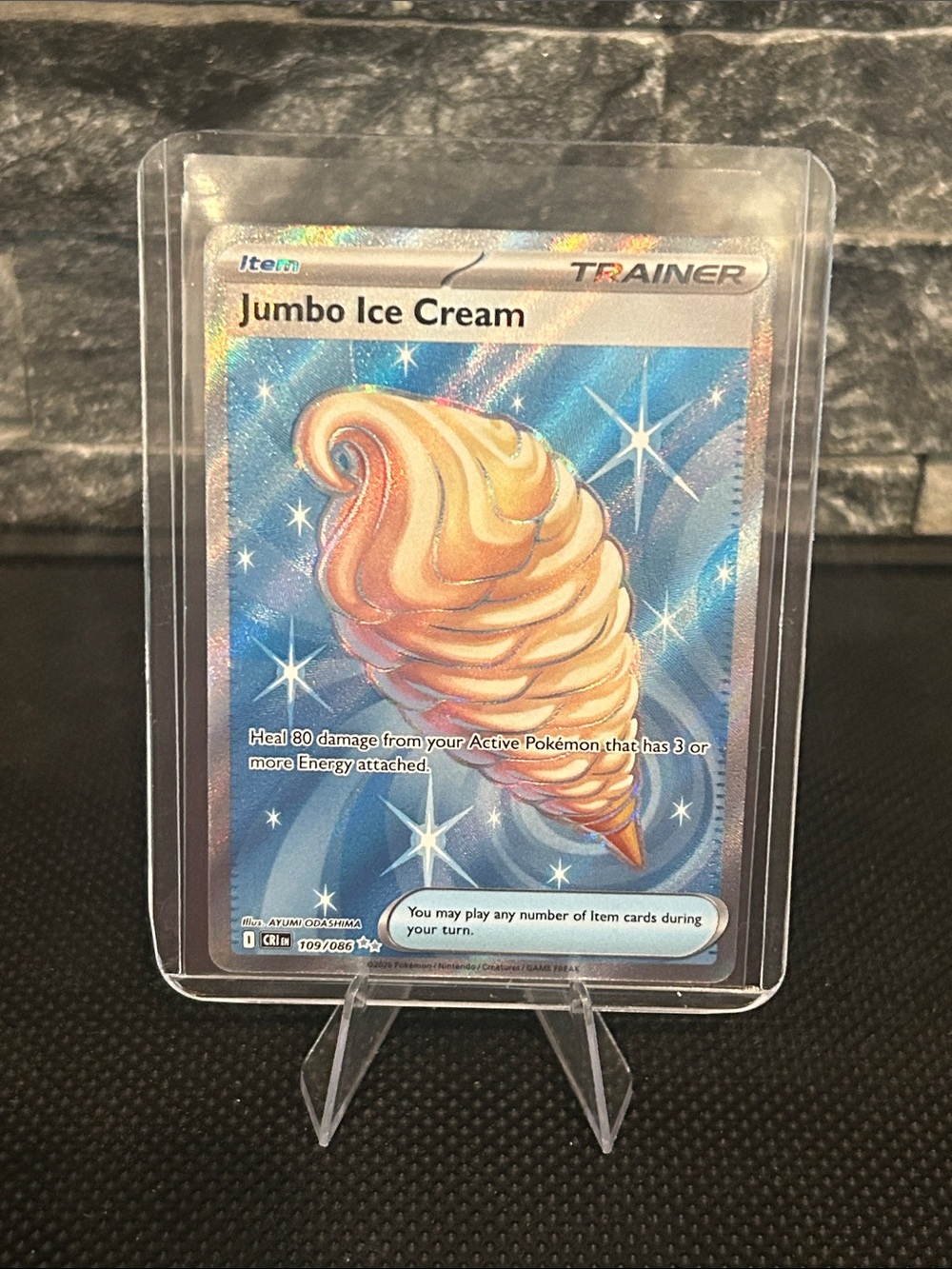 Pokemon Jumbo Ice Cream‎ 109/086 Full Art Trainer Holo Chaos Rising Set M/NM